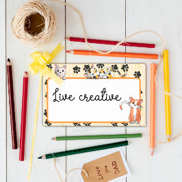 Gele kleur met poten schattige kittens 10 x 6 inch post-it® notes