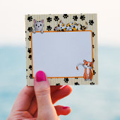 Gele kleur met poten schattige kittens 3" x 3" post-it® notes