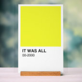 Gele kleur Song - Witte achtergrond Acryl Bord (Neutraal)