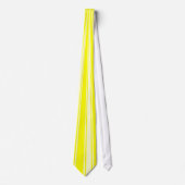 Gele kleur streep funky patroon stropdas (Voorkant)