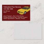 Gele kleur Taxi Car Service Visitekaartje (Voorkant / Achterkant)