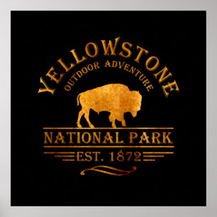 gele kleur yellowstone goudgeel poster