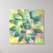 Gele kleurenpatches Succulent Canvas Art (Voorkant)