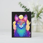 Gele kleurige kleurstof briefkaart (Staand voorkant)