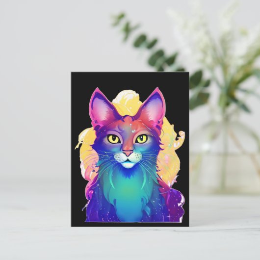 Gele kleurige kleurstof briefkaart (Staand voorkant)