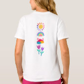 Gele kleurrijke en Schattigee Doodle Painterly Pri T-shirt (Achterkant)