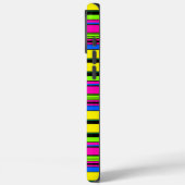 Gele kleurrijke strepen bevestigen Case-Mate iPhone case (Achterkant / Links)