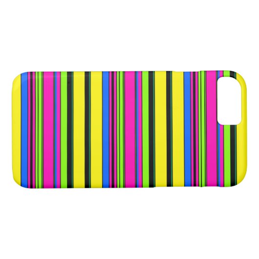 Gele kleurrijke strepen bevestigen Case-Mate iPhone case (Achterkant (Horizontaal))