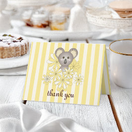 Gele Koala Baby Shower / Verjaardag Bedanktkaart Bedankkaart