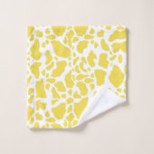 Gele Koe spots Animal Print Patroon Bad Handdoek (Wasdoekje)
