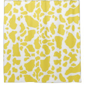 Gele Koe spots Animal Print Patroon Douchegordijn (Voorkant)