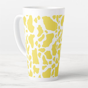 Gele Koe spots Animal Print Patroon Latte Mok