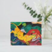 Gele koe van Franz Marc Briefkaart (Staand voorkant)