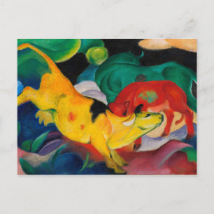 Gele koe van Franz Marc Briefkaart