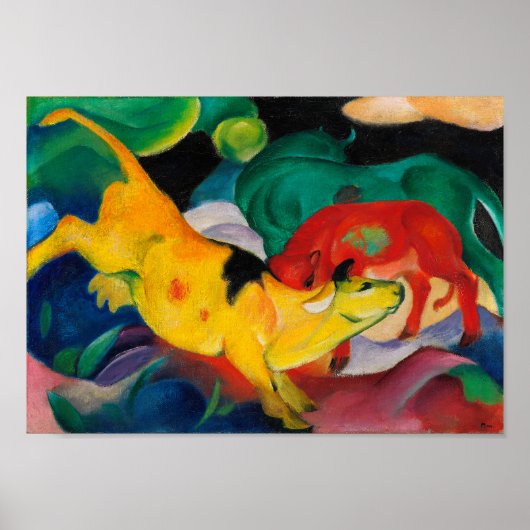 Gele Koe van Franz Marc Poster (Voorkant)