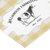 Gele Koe van het Boerderij van de Buffelplaat Kort Korte Tafelloper (Hoek)