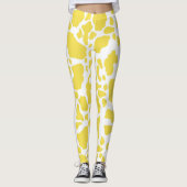 Gele Koeienvlekken Dierprintpatroon Leggings (Voorkant)