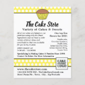 Gele koekjes en pooldoek, Adverteren koekjeswinkel Flyer (Voorkant)