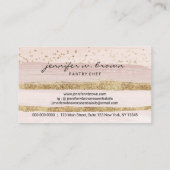 Gele koekjesverkoop artisanale koekjeskoekjeswinke visitekaartje (Achterkant)