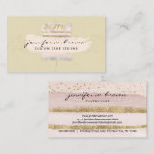 Gele koekjesverkoop artisanale koekjeskoekjeswinke visitekaartje (Voorkant / Achterkant)