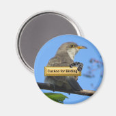 Gele koekoeksbok Birding Magnet. Magneet (Voorkant / Achterkant)