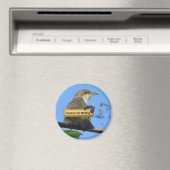 Gele koekoeksbok Birding Magnet. Magneet (Insitu (Vaatwasser))