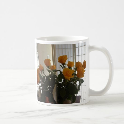 Gele koffiebeker Roses Koffiemok (Rechts)