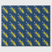 Gele koi Japanse karper waterverf Cadeaupapier (Vlak)