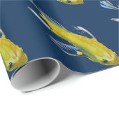 Gele koi Japanse karper waterverf Cadeaupapier (Rol Hoek)
