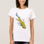 Gele koi Japanse karper waterverf T-shirt (Voorkant)
