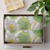 Gele Koi Vis en Witte Water Lelies Vijver Tissuepapier (Geschenk)