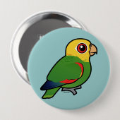 Gele-kopige Amazon Ronde Button 4,0 Cm (Voorkant /achterkant)