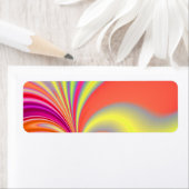 Gele koraal fractal kunst etiket (Insitu)