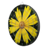 Gele kosmos dartbord (Voorkant Rechts)