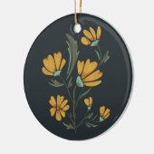 Gele kosmos met eenvoudige schoonheid keramisch ornament (Links)