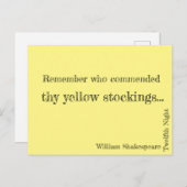 Gele kousen Briefkaart (Voorkant / Achterkant)