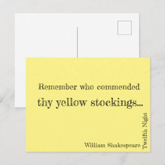 Gele kousen Briefkaart (Voorkant / Achterkant)