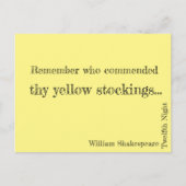 Gele kousen Briefkaart (Voorkant)