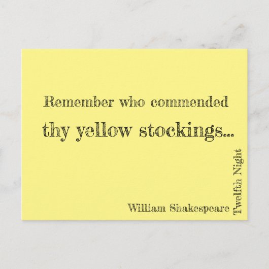 Gele kousen Briefkaart (Voorkant)