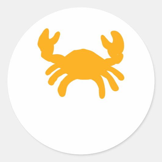 Gele Krab Sticker (Voorkant)