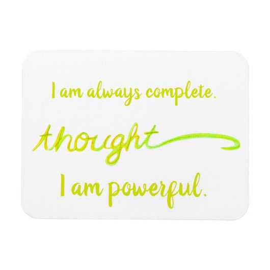 Gele kracht Chakra Words Magnet Magneet (Horizontaal)