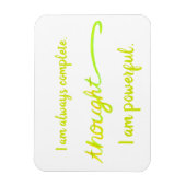 Gele kracht Chakra Words Magnet Magneet (Verticaal)