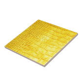 Gele krokodil tegeltje (Zijkant)