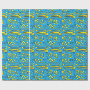 Gele kronkels cadeaupapier