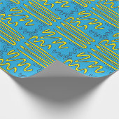 Gele kronkels cadeaupapier (Hoek)
