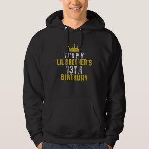 Gele Kroon 13e Verjaardag Voor Broer Van Zuster Br Hoodie