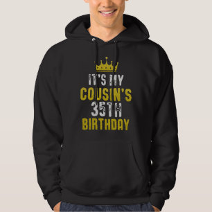 Gele Kroon 35e Verjaardag Voor Neef/Nicht Van Neef Hoodie
