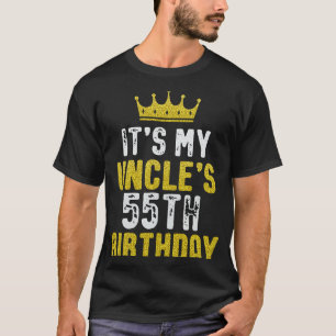 Gele kroon 55e dag voor oom uit Niece Nephew T-shirt