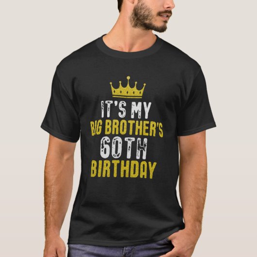 Gele kroon 60e dag voor broer van zuster Bro T-shirt (Voorkant)