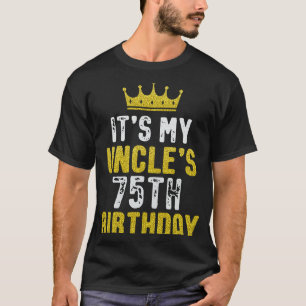 Gele kroon 75e dag voor oom uit Niece Nephew T-shirt